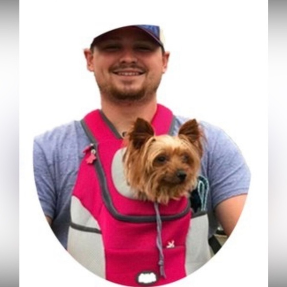Small Dog Front Or Backpack Carrier~Pink~Breathable Nylon~Adjustable Straps